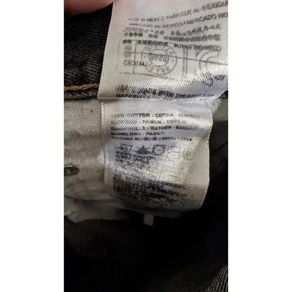 Levis 501 Jeans Mens 36x30 Pants Black Wash Workwear Faded Button Fly #499 - Picture 9 of 14